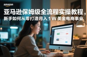 亚马逊保姆级全流程实操教程，新手如何从零打造月入1W美金电商事业-赚钱驿站