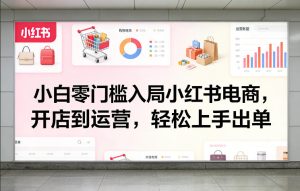 小白零门槛入局小红书电商，开店到运营，轻松上手出单-赚钱驿站