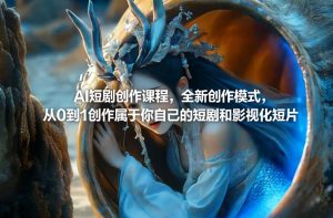 AI短剧创作课程，全新创作模式，从0到1创作属于你自己的短剧和影视化短片-赚钱驿站