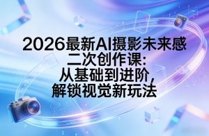 2026最新AI摄影未来感二次创作课：从基础到进阶，解锁视觉新玩法-赚钱驿站