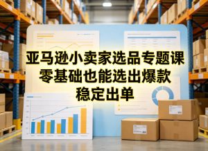 亚马逊小卖家选品专题课，零基础也能选出爆款，稳定出单-赚钱驿站