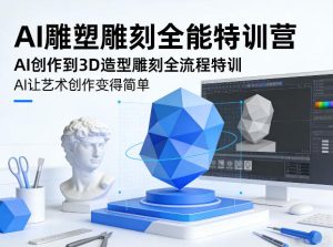 AI雕塑雕刻全能特训营，AI创作到3D造型雕刻全流程特训，AI让艺术创作变得简单-赚钱驿站