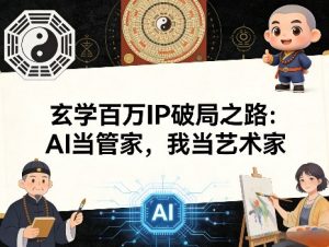 玄学百万IP破局之路：AI当管家，我当艺术家-赚钱驿站