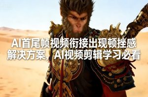 AI首尾帧视频衔接出现顿挫感解决方案,AI视频剪辑学习必看-赚钱驿站