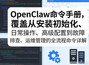 OpenClaw命令手册，覆盖从安装初始化、日常操作、高级配置到故障排查、运维管理的全流程命令详解-赚钱驿站