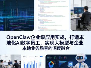 OpenClaw企业级应用实战,打造本地化AI数字员工,实现大模型与企业本地业务场景的深度融合-赚钱驿站