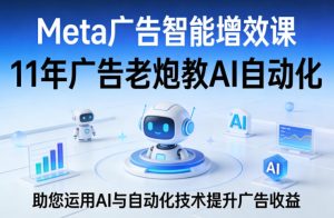 Meta广告智能增效课,11年广告老炮教AI自动化,助您运用AI与自动化技术提升广告收益-赚钱驿站