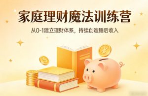 家庭理财魔法训练营,从0-1建立理财体系,持续创造睡后收入-赚钱驿站