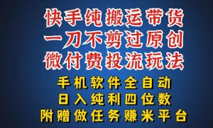 最新黑科技快手搬运带货方法，手机就能操作，轻松带你日入四位数【揭秘】-赚钱驿站