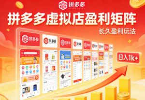 实测可落地！拼多多虚拟店长久盈利玩法，矩阵放大收益，日入1k+不难【揭秘】-赚钱驿站