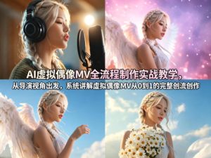 AI虚拟偶像MV全流程制作实战教学，从导演视角出发，系统讲解虚拟偶像MV从0到1的完整创作流程-赚钱驿站