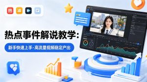 某大V的热点事件解说教学，新手也能快速上手，稳定产出高流量解说视频-赚钱驿站