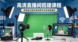 高清直播间搭建课程，零基础也能快速搭建专业高清直播间-赚钱驿站