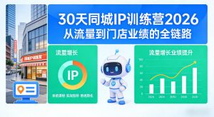 30天同城IP训练营2026年，从流量到门店业绩的全链路-赚钱驿站