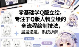 零基础学Q版立绘，专注于Q版人物立绘的全流程绘制技法，层层递进，系统拆解-赚钱驿站