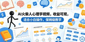 AI火柴人心理学视频，收益可观，适合小白操作，保姆级教学-赚钱驿站