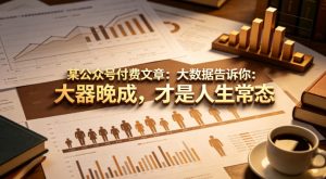 某公众号付费文章：大数据告诉你：大器晚成，才是人生常态-赚钱驿站