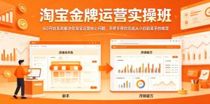 淘宝金牌运营实操班,从0开始系统解决你淘宝运营核心问题,手把手带你完成从小白到高手的蜕变-赚钱驿站