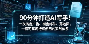 90分钟打造AI写手!一次搞定广告、销售邮件、落地页,一套可每周持续使用的实战体系【原创双语字幕】-赚钱驿站