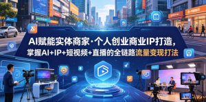 AI赋能实体商家·个人创业商业IP打造,掌握AI+IP+短视频+直播的全链路流量变现打法-赚钱驿站