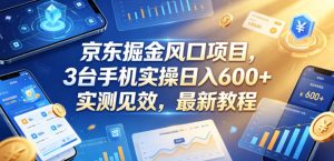 京东掘金风口项目，3台手机实操日入600+，实测见效，最新教程【揭秘】-赚钱驿站