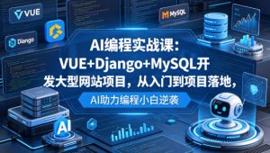 AI编程实战课：VUE+Django+MySQL开发大型网站项目，从入门到项目落地，AI助力编程小白逆袭-赚钱驿站