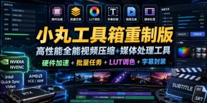 小丸工具箱重制版–高性能全能视频压缩+媒体处理工具｜硬件加速+批量任务+LUT调色+字幕封装-赚钱驿站