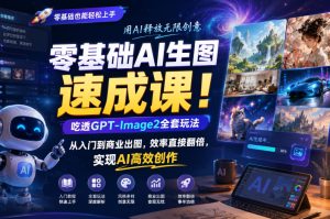 零基础AI生图速成课!吃透GPT-Image2全套玩法,从入门到商业出图,效率直接翻倍,实现AI高效创作-赚钱驿站