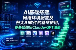 AI基础搭建,网络环境配置及各大AI软件的基础使用,零基础搞定Claude/GPT注册-赚钱驿站