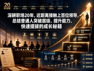 付费文章:深耕职场20年,近距离接触上百位领导,总结普通人突破层级、提升能力、快速提拔的成长秘籍(全网独家干货)-赚钱驿站