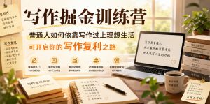 写作掘金训练营，普通人如何依靠写作过上理想生活，可开启你的写作复利之路（更新6月）-赚钱驿站