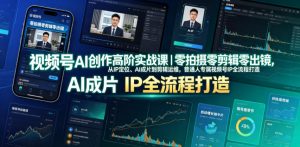 视频号AI创作高阶实战课｜零拍摄零剪辑零出镜，从IP定位、AI成片到剪辑运维，普通人专属视频号IP全流程打造-赚钱驿站