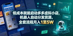 低成本就能启动多多虚拟小店，机器人自动分发货源，全套流程月入1至5W-赚钱驿站