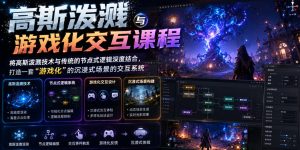 高斯泼溅与游戏化交互课程，将高斯泼溅技术与传统的节点式逻辑深度结合，打造一套“游戏化”的沉浸式场景的交互系统-赚钱驿站