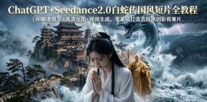 ChatGPT+Seedance2.0白蛇传国风短片全教程｜AI脚本撰写+高清出图+视频生成，零基础打造古风原创影视短片-赚钱驿站