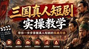 三国真人短剧实操教学，带你一步步掌握真人短剧的实战方法-赚钱驿站