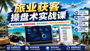 旅业获客操盘术实战课｜精准引流落地、信任成交破局、账号守盘迭代、旅游行业业绩突围全攻略-赚钱驿站