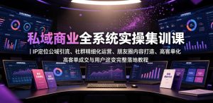 私域商业全系统实操课|IP定位公域引流、社群精细化运营、朋友圈内容打造、高客单成交与用户裂变完整落地教程-赚钱驿站