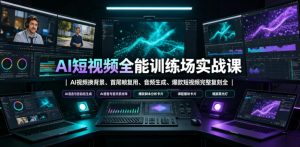 AI短视频全能训练场实战课｜AI视频换背景、首尾帧复用、音频生成、爆款短视频完整复刻全套实操教学-赚钱驿站