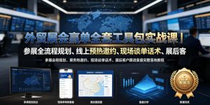 外贸展会赢单全套工具包实战课｜参展全流程规划、线上预热邀约、现场谈单话术、展后客户跟进复盘完整落地教程-赚钱驿站