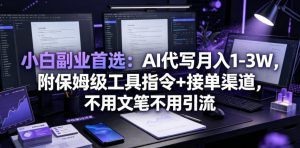 小白副业首选:AI代写月入1-3W,附保姆级工具指令+接单渠道,不用文笔不用引流【揭秘】-赚钱驿站