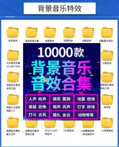 宝藏级音效素材包!10000+款背景音乐音效素材合集,自然片头婚礼会议常用音效包,分类清晰-赚钱驿站