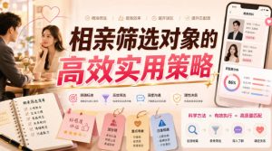 付费文章:相亲筛选对象的高效实用策略-赚钱驿站