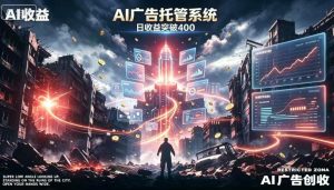 AI智能广告,全自动化运行,单日可达400+,小白新手0基础上手【揭秘】-赚钱驿站