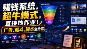 賺钱系统,超牛模式,直接抄作业!广告、漏斗、脚本全给你【原创双语字幕】-赚钱驿站