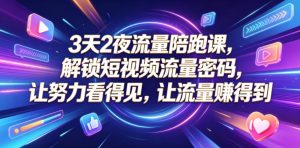 3天2夜流量陪跑课,解锁短视频流量密码,让努力看得见,让流量賺得到(更新0810)-赚钱驿站