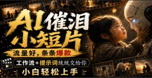 AI催泪小短片，流量好，条条爆款，工作流+提示词统统交给你，小白轻松上手-赚钱驿站