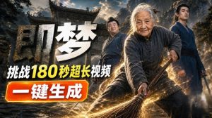 即梦挑战180秒超长视频！一键生成3分钟电影？完整制作流程详细分享！-赚钱驿站