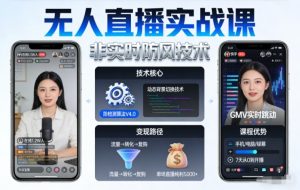 宝子哥无人直播实战课,非实时防风技术,聚焦抖音快手等平台直播带货,轻松开启直播变现之路(更新2026年08月06日)-赚钱驿站
