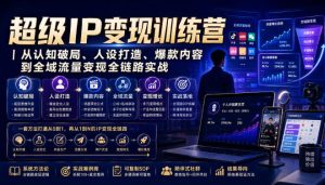 超级IP变现训练营|从认知破局、人设打造、爆款内容到全域流量变现全链路实战-赚钱驿站